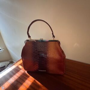 Brahmin Burnt Orange Top Handle Handbag